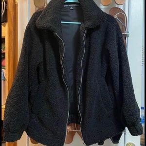 oversized sherpa jacket